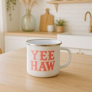 NEW Yee Haw Cowgirl Stampede Camp Mug 10 oz